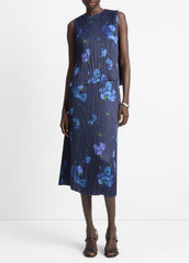 Poppy Blur Crushed Satin Shell in Shirts & Tees - MIDNIGHT