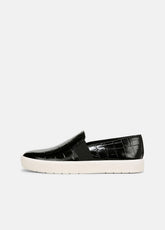 Blair Croc-Embossed Leather Sneaker in Shoes - BLACK