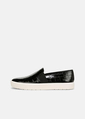 Blair Croc-Embossed Leather Sneaker in Shoes - BLACK