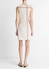 Handkerchief-Stripe Wrap Dress in Dresses & Skirts - OAT SHELL/BRICK ROSE