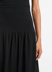 Compact Drop-Waist Skirt in Dresses & Skirts - BLACK