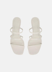 Palm Springs Leather Heeled Sandal in Shoes - WHITE STONE