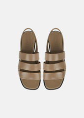 Mazie Leather Slingback Sandal in Shoes - SAND SHELL