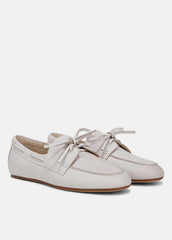 Marin Leather Lace-Up Loafer in Shoes - WHITE/SABBIA