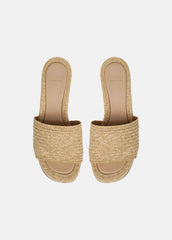 Ariana Raffia Heeled Sandal in Shoes - TOASTED WHEAT