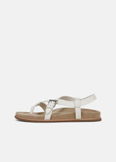 Franca Leather Sandal in Shoes - MILK