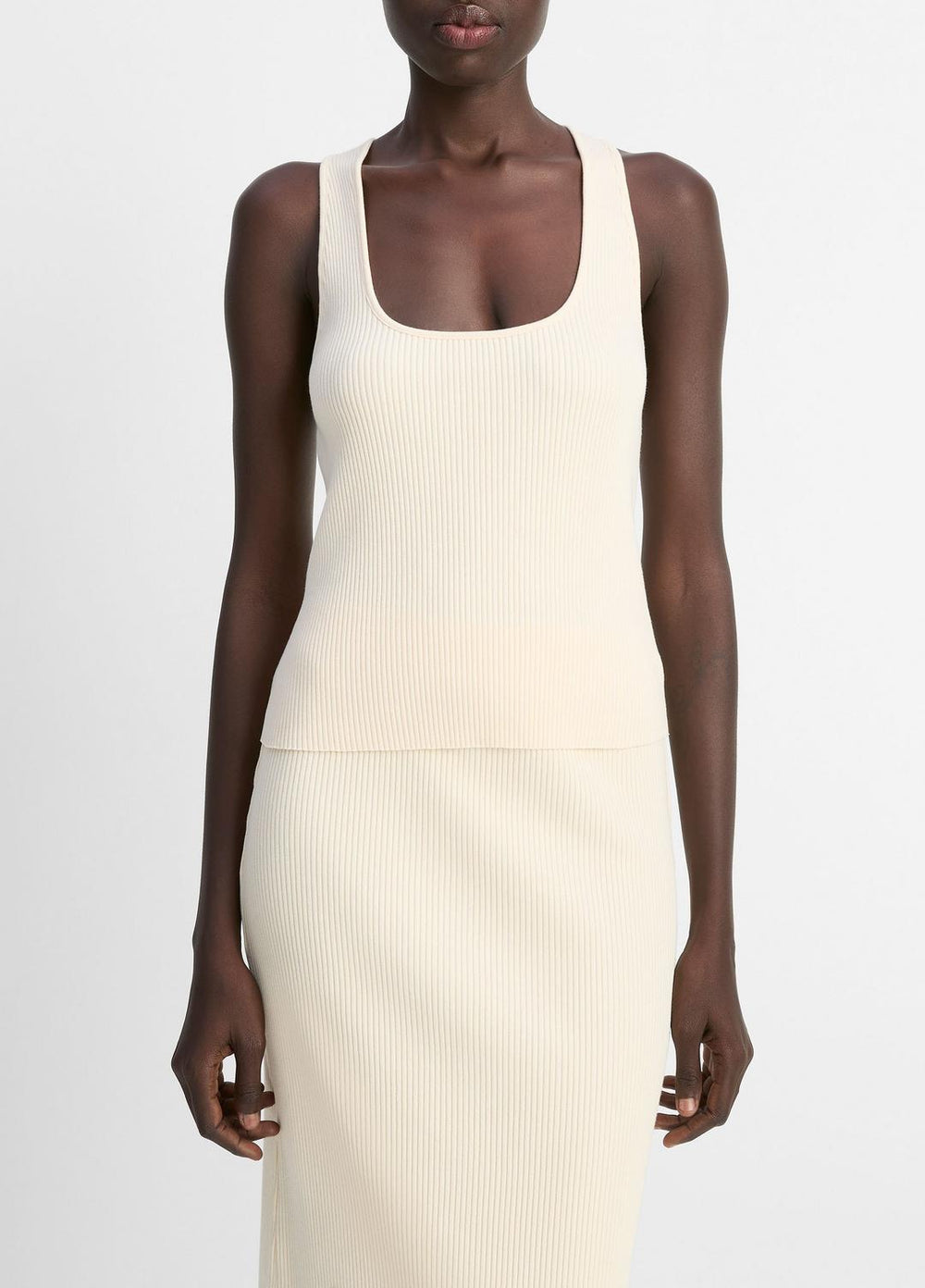 Ribbed Cotton-Blend Racerback Tank in Shirts & Tees - OAT SHELL
