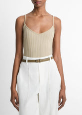 Ribbed V-Neck Camisole in Shirts & Tees - MOJAVE