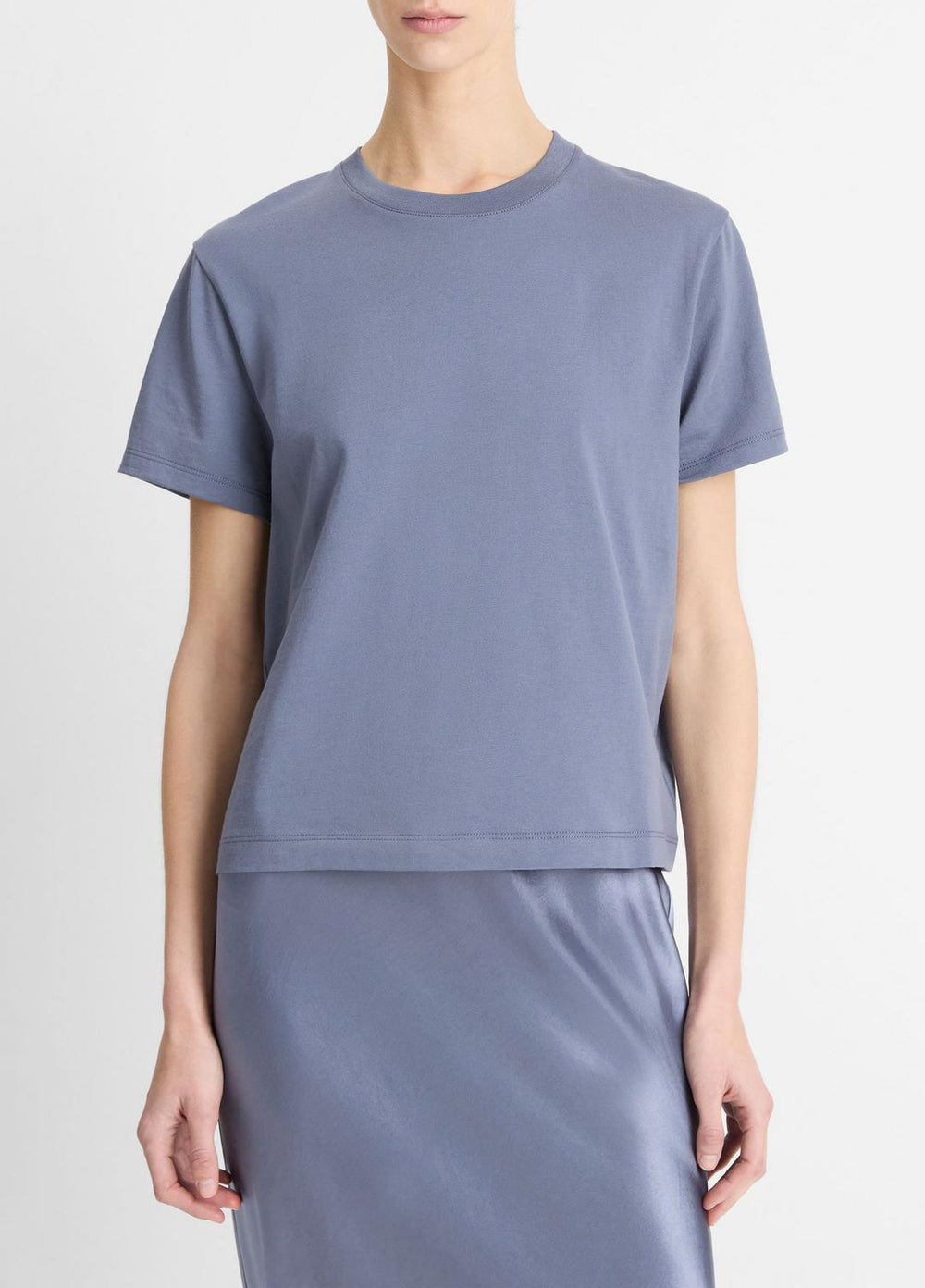 Pima Cotton Crew Neck T-Shirt in Shirts & Tees - MAUVE THISTLE