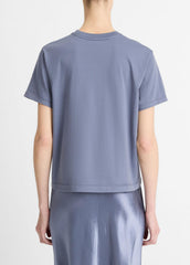 Pima Cotton Crew Neck T-Shirt in Shirts & Tees - MAUVE THISTLE