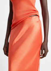 Satin Maxi Skirt in Dresses & Skirts - BURNT ORCHID