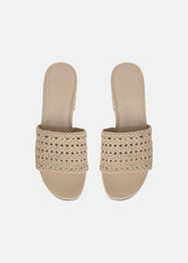 Margo Woven Leather Platform Sandal in Shoes - BIRCH SAND