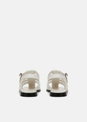 Melina Leather Fisherman Sandal in Shoes - MILK