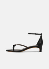 Siri Leather Heeled Sandal in Shoes - BLACK/NUTWOOD