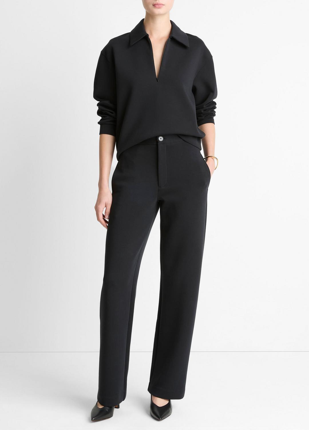 Cotton-Blend Trouser in Trousers - BLACK