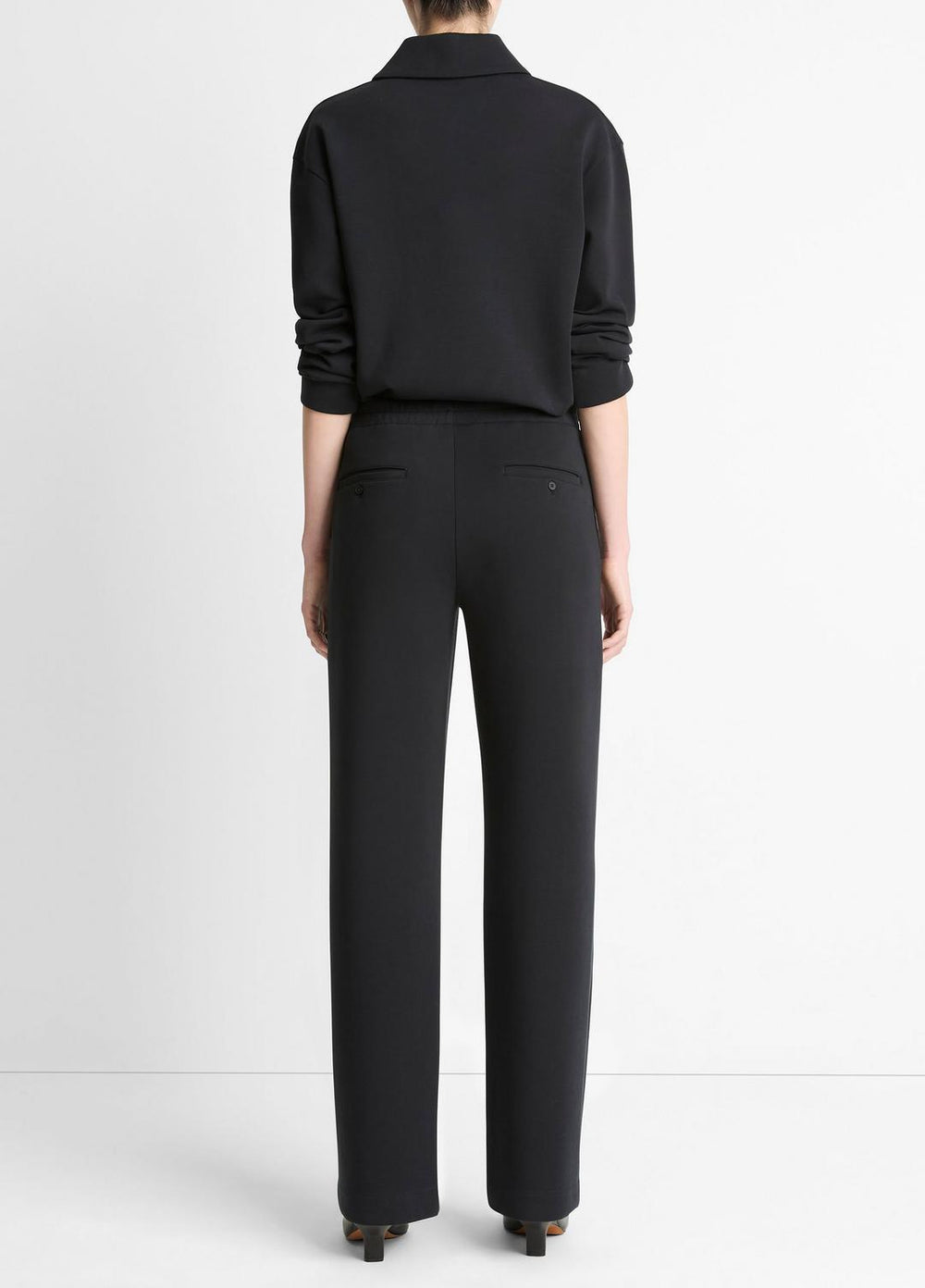 Cotton-Blend Trouser in Trousers - BLACK