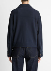 Double-Face Cropped Jacket in Jackets - COASTAL BLUE
