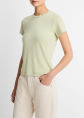 Pima Cotton-Blend '90s Shrunken T-Shirt in Short Sleeve - PALE FERN