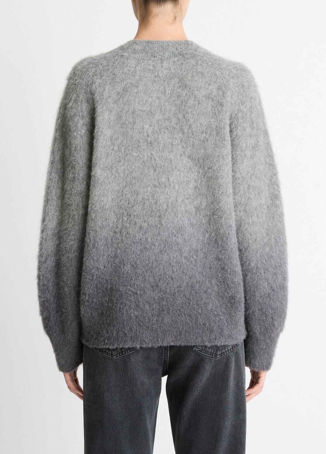 Ombré Alpaca & Wool-Blend Sweater in Crew Neck - GREY OMBRE