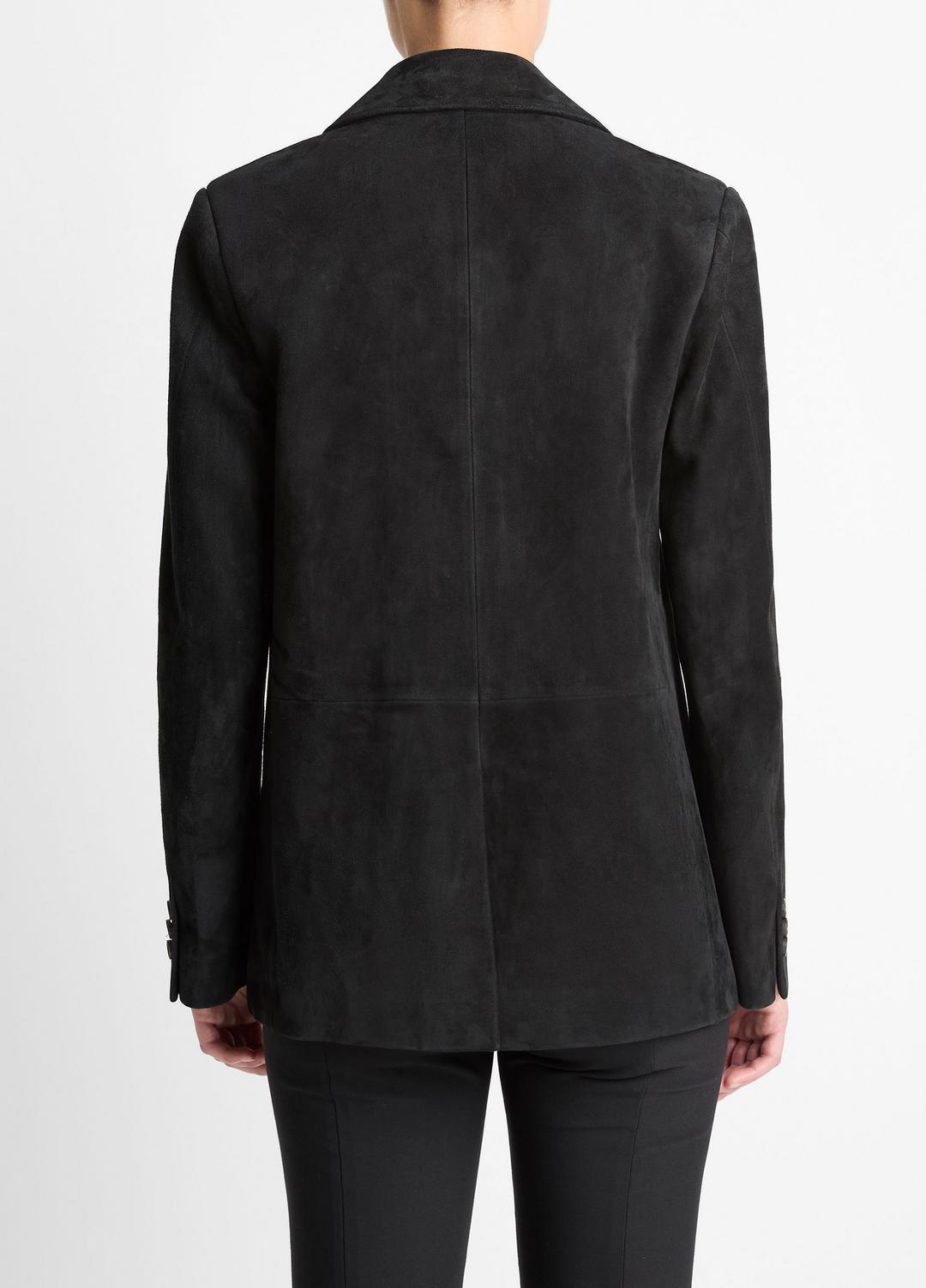 Suede Blazer in Blazers - BLACK
