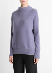 Plush Cashmere Funnel-Neck Sweater in Turtleneck - MAUVE IRIS