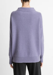 Plush Cashmere Funnel-Neck Sweater in Turtleneck - MAUVE IRIS