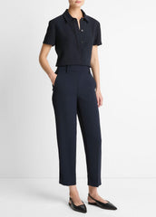 Crepe Tapered Pull-On Pant in Trousers - COASTAL BLUE