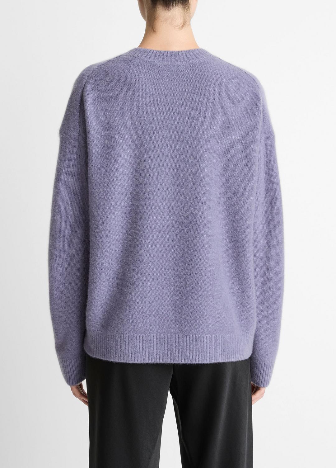 Plush Cashmere Crew Neck Sweater in Crew Neck - MAUVE IRIS