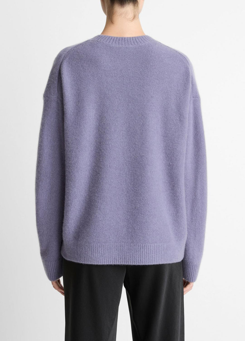 Plush Cashmere Crew Neck Sweater in Crew Neck - MAUVE IRIS