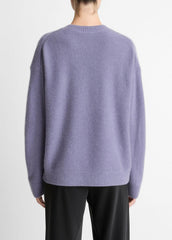 Plush Cashmere Crew Neck Sweater in Crew Neck - MAUVE IRIS
