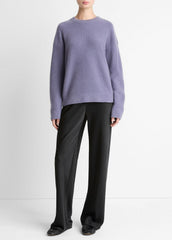 Plush Cashmere Crew Neck Sweater in Crew Neck - MAUVE IRIS