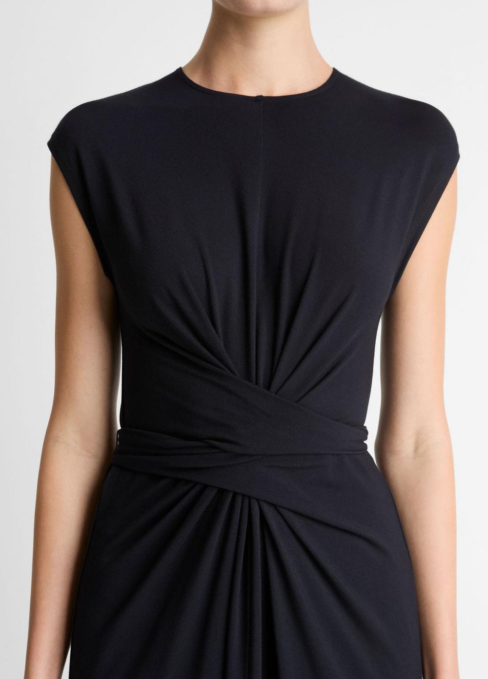 Jersey Wrap Midi Dress in Dresses - COASTAL BLUE