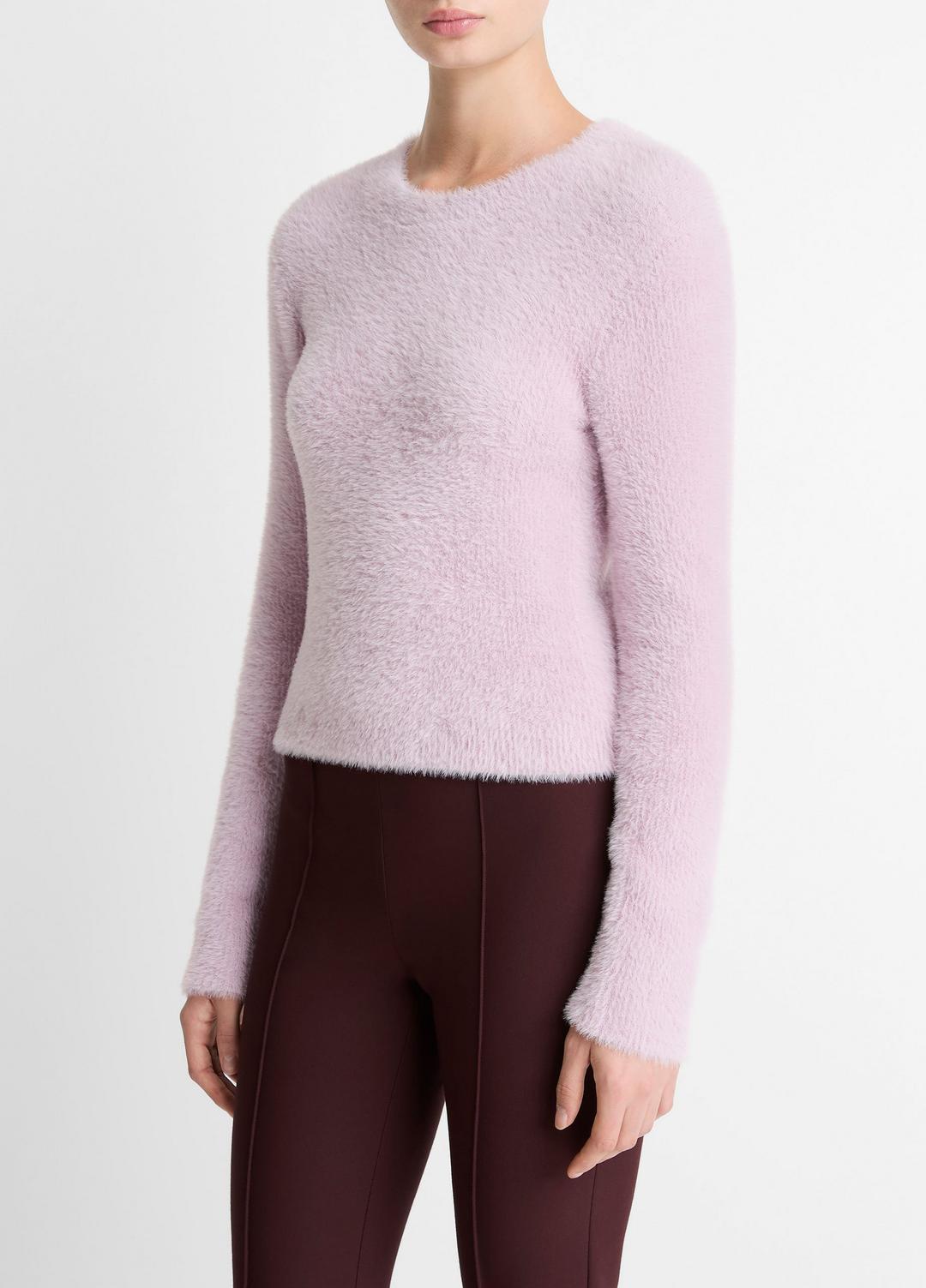 Eyelash Crew Neck Sweater in Crew Neck - IRIS QUARTZ