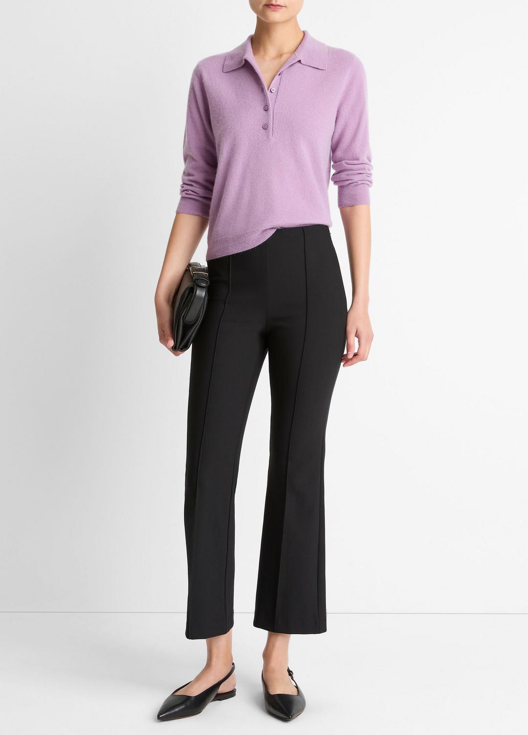 Cashmere-Silk Polo Sweater in Cashmere - MULBERRY