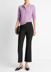Cashmere-Silk Polo Sweater in Cashmere - MULBERRY