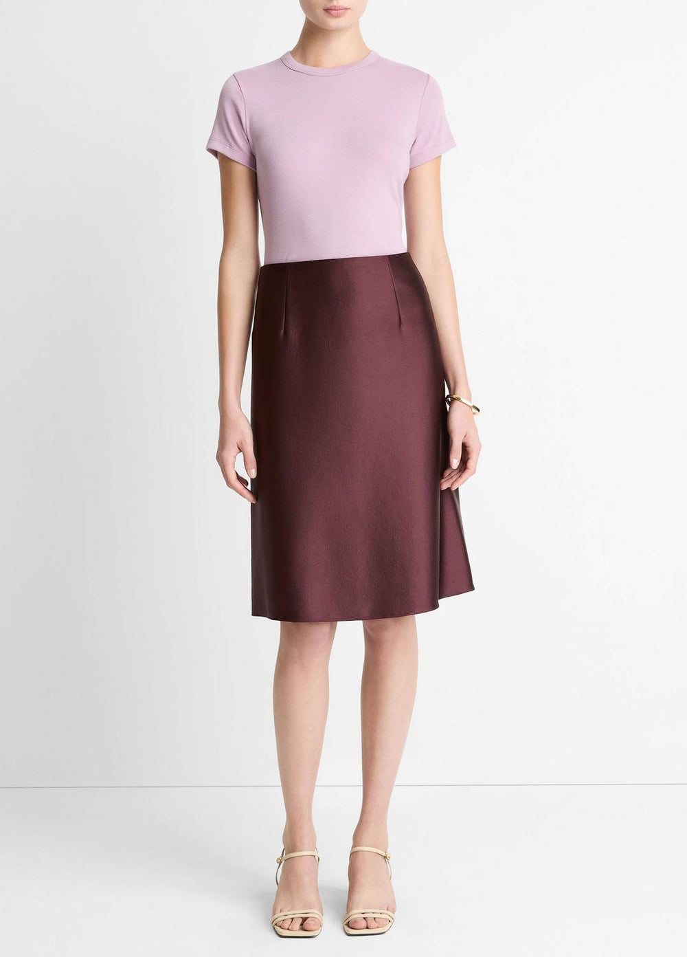 Pima Cotton-Blend '90s Shrunken T-Shirt in Short Sleeve - AMETHYST
