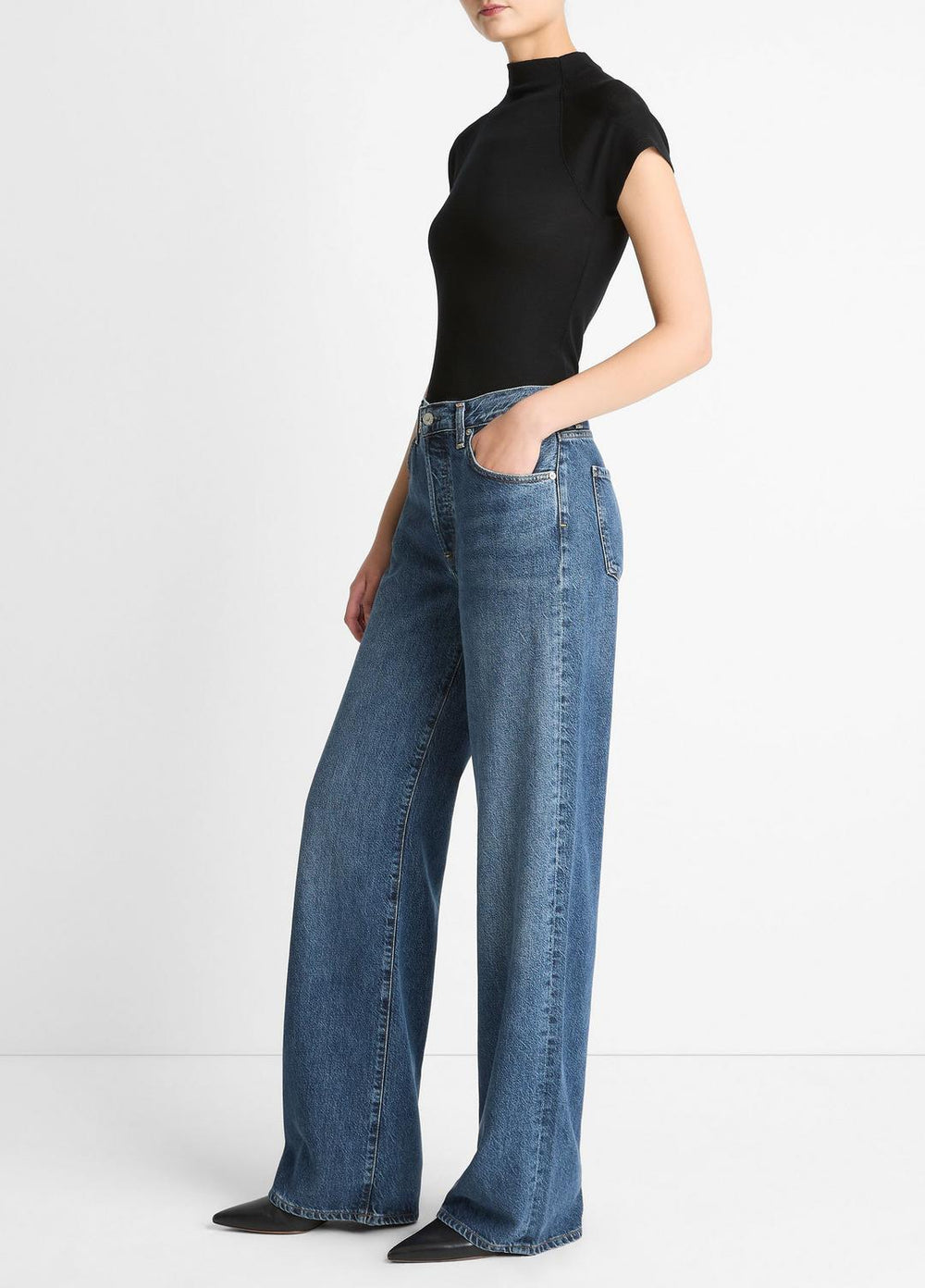 Citizens of Humanity Annina Straight-Leg Jean in Denim - WESTWOOD