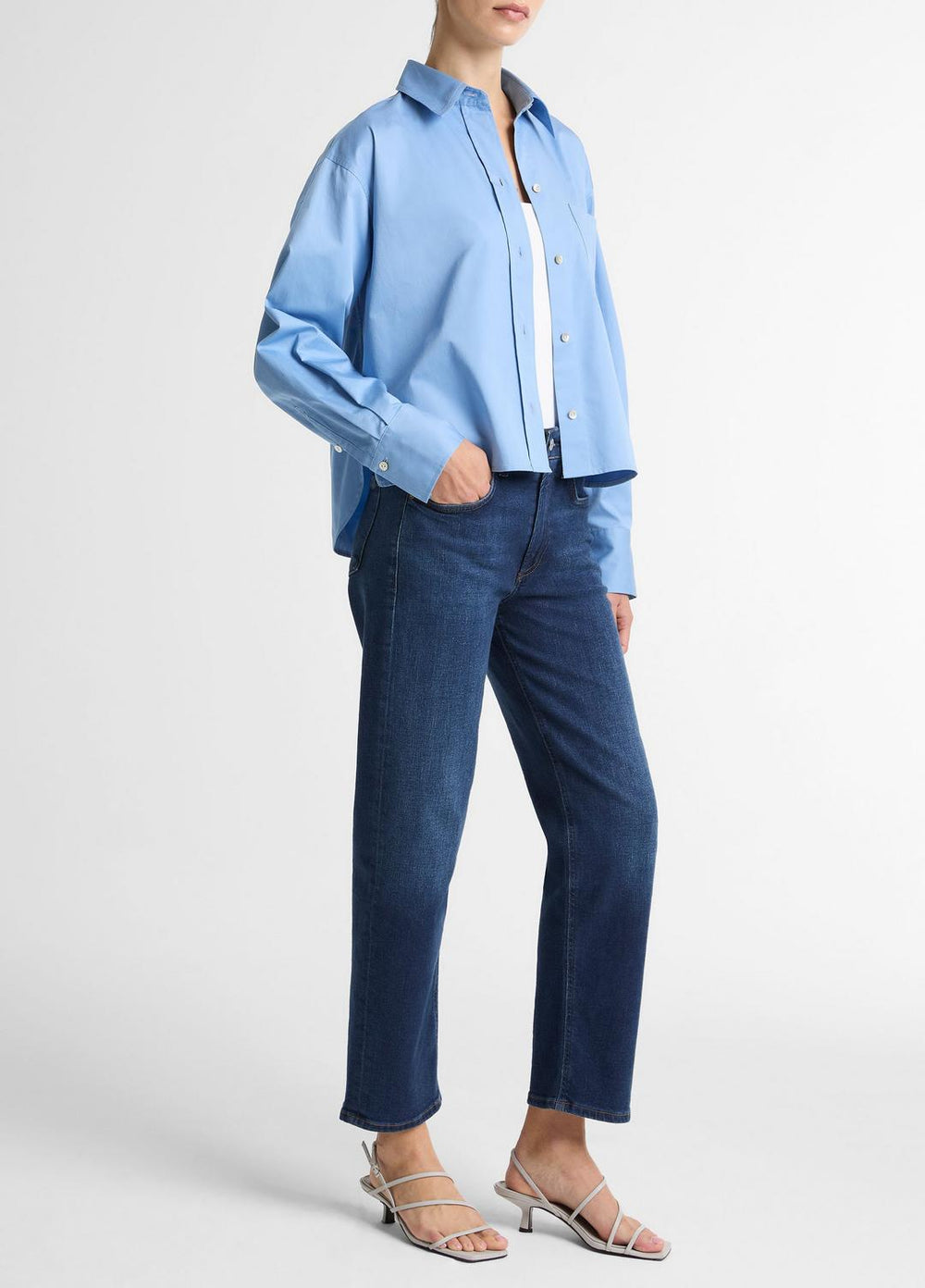 Citizens of Humanity Delfina Straight-Leg Jean in Denim - PIERRE