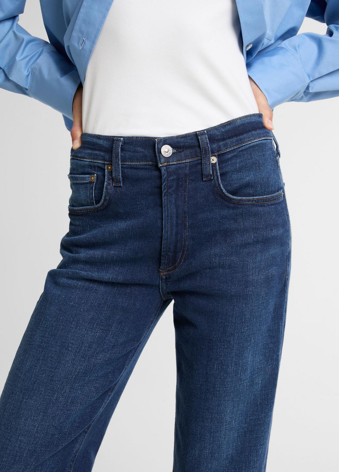 Citizens of Humanity Delfina Straight-Leg Jean in Denim - PIERRE