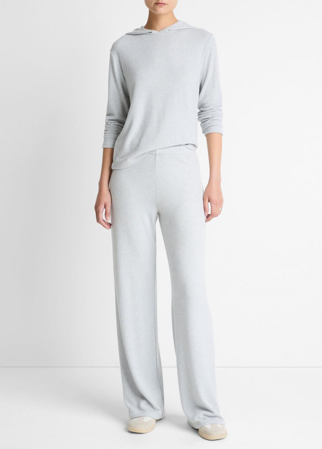 Cozy Wide-Leg Pant in Wide Leg - HEATHER PALE GREY