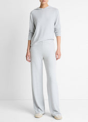 Cozy Wide-Leg Pant in Wide Leg - HEATHER PALE GREY