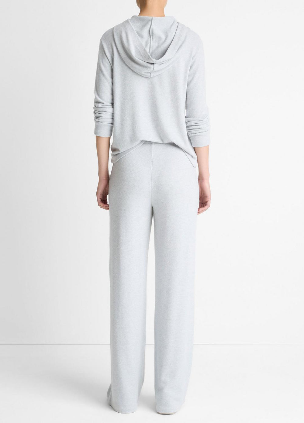 Cozy Wide-Leg Pant in Wide Leg - HEATHER PALE GREY