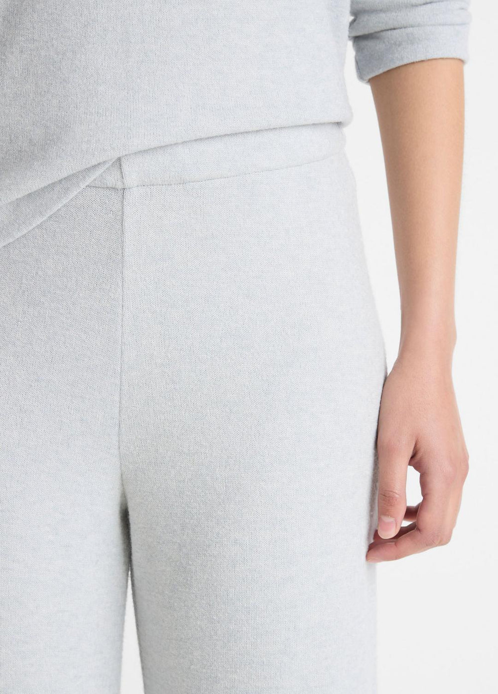 Cozy Wide-Leg Pant in Wide Leg - HEATHER PALE GREY