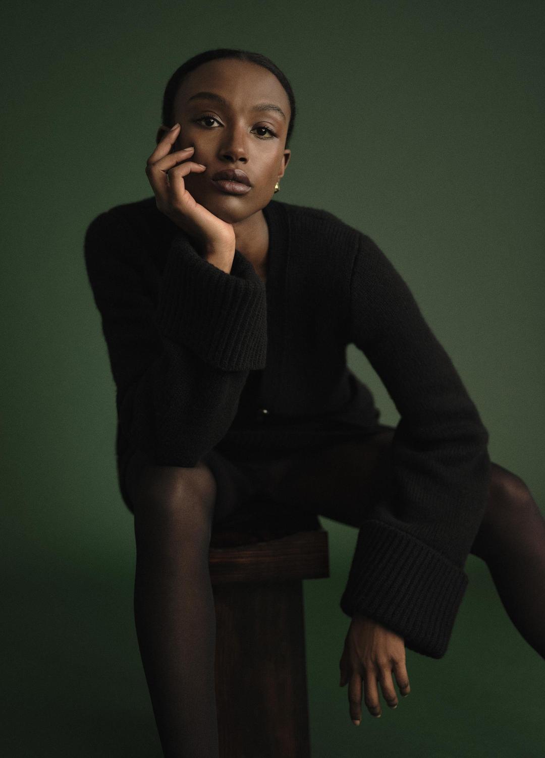 Double-Face Wool & Cashmere-Blend Cardigan in Cardigans - BLACK
