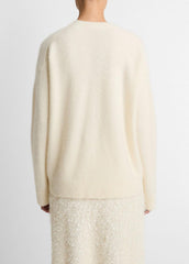 Plush Cashmere Crew Neck Sweater in Crew Neck - OFF WHITE