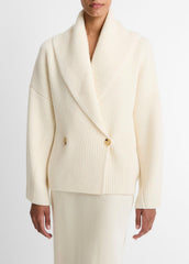 Wool-Blend Draped Sweater Coat in Sweaters - OFF WHITE