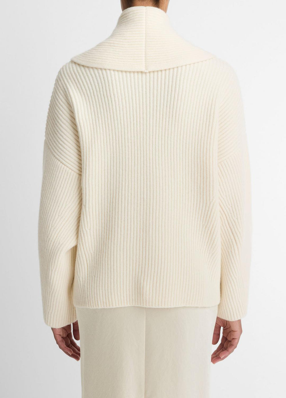 Wool-Blend Draped Sweater Coat in Sweaters - OFF WHITE