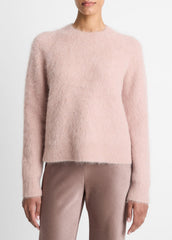 Brushed Alpaca-Blend Crew Neck Sweater in Crew Neck - BEET ROOT