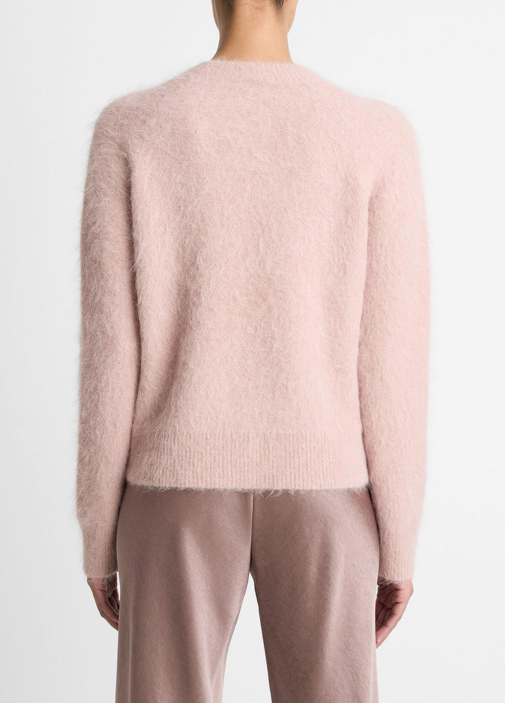 Brushed Alpaca-Blend Crew Neck Sweater in Crew Neck - BEET ROOT