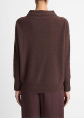 Plush Cashmere Funnel-Neck Sweater in Turtleneck - TRUFFLE